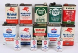 10-Quart Flat Metal Outboard Motor Oil Cans