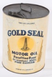 Gold Seal Motor Oil Round Two Gallon Can