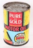 Pep Boys Pure as Gold Round Metal Quart Can