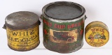 3-Different Whiz Grease & Polish Cans