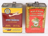Man o' War and Spar Vanish Gallon Metal Can