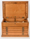 Small Quarter Sawn Oak Machinist Cabinet