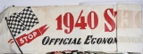 1940 Studebaker Canvas Banner w/Race Flags
