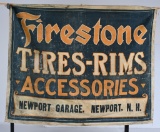 Firestone Tires & Wolf's Head Motor OIl Banner