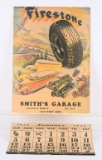 1936 Firestone Calendar w/Great Graphics
