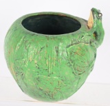 Weller Coppertone Frog w/one Frog Vase