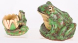 Weller Coppertone Frog Holding Flower