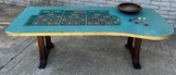 FINE VINTAGE ROULETTE TABLE WITH WHEEL