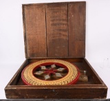 EARLY CARNIVAL WHEEL OF CHANCE w/ CASE