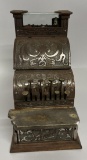 AUDIT MODEL 7 CAST IRON NICKEL PLATED CASH REGISTE