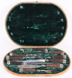 LANDERS FRARY & CLARK STERLING & STAG CUTLERY SET