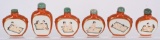 SET OF 6 VINTAGE CHINESE EROTIC SNUFF BOTTLES