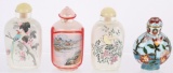 4- VINTAGE CHINESE SNUFF BOTTLES