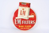 L&M CIGARETTE EMBOSSED TIN SIGN