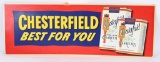 CHESTERFIELD CIGARETTE EMBOSSED TIN SIGN