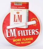 L&M CIGARETTE EMBOSSED TIN SIGN