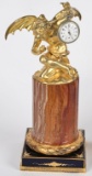 BRONZE DEVIL ON MARBLE BASE POCKET WATCH HOLDER