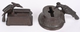 2- CAST IRON BIRD MATCH STICK DISPENSERS