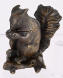 FIGURAL BRONZE SQUIRRELS MATCH HOLDER