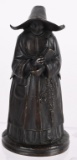 FIGURAL BRONZE NUN MATCH HOLDER