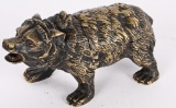 FIGURAL BRONZE BEAR MATCH HOLDER