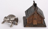 ADVERTISING FROG & HOUSE MATCH HOLDERS