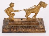 JUDD FIGURAL BRONZE BOY & DOG