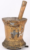 RARE EARLY MORTAR & PESTLE TRADE SIGN