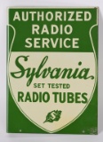 Sylvania Radio Tubes Authorized Service Metal Sign