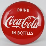 BEAUTIFUL RED & WHITE COCA-COLA BUTTON SIGN
