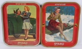 2-COCA COLA TRAYS 1941 & 1942