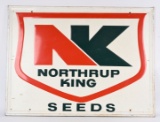 NORTHRUP KING SEEDS TIN SELF FRAMED SIGN
