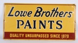 LOWE BROTHER PAINTS EMBOSSED TIN SIGN