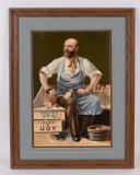 RARE J.B. LEWIS SHOEMAKERS REVERSE PAINTED PRINTER