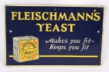 FLEISCHMANN'S YEAST EMBOSSED TIN SIGN