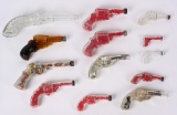 13- GLASS CANDY CONTAINER PISTOLS