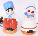 PAIR OF FIGURAL PERFUME LAMPS IN THE FORM OF A DUT