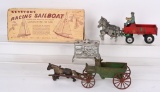 VINTAGE TOY LOT CAST IRON AND MORE