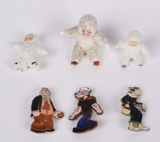 POPEYE ENAMEL PINS & GERMAN SNOWBABIES