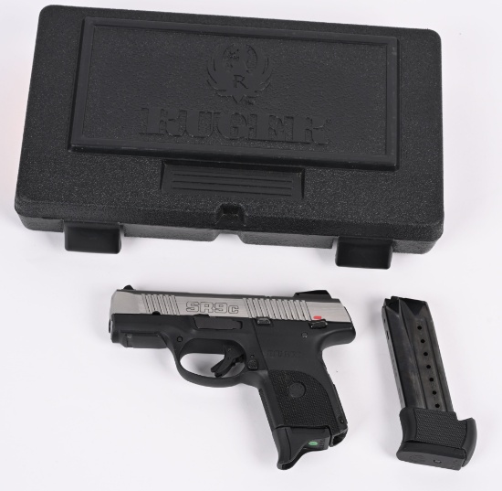 RUGER SR9C SEMI AUTOMATIC PISTOL WITH CASE