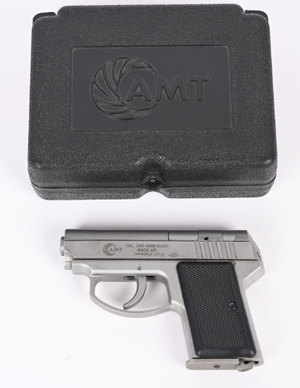 AMT BACKUP SEMI AUTOMATIC PISTOL WITH CASE