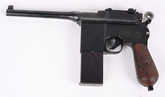 CHINESE SHANXI STYLE 9MM BROOMHANDLE PISTOL