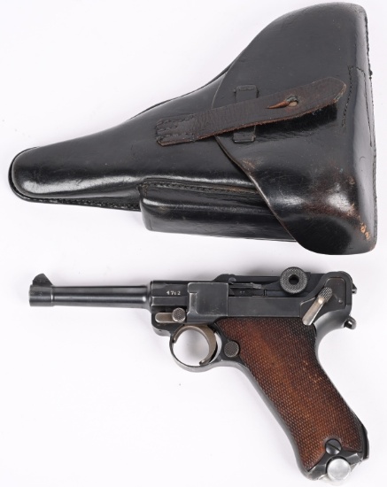 SIMSON & CO REWORK POLICE LUGER W/ 2 MAGS & RIG