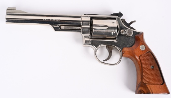SMITH & WESSON MODEL 19-4 NICKEL REVOLVER
