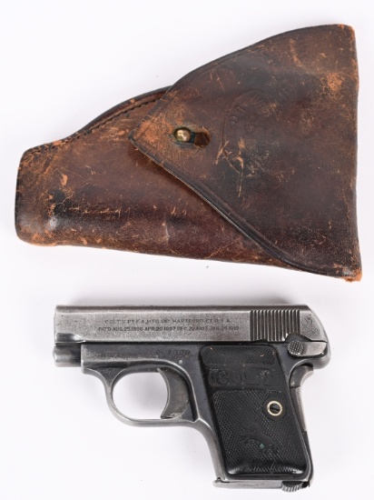 COLT MODEL 1908 VEST POCKET WITH PERIOD HOLSTER