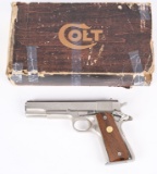 NICKEL COLT SERIES 70 MKIV .45 ACP GOVERNMENT MODE