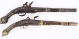 PAIR OF TURKISH OR BALKAN FLINTLOCK PISTOLS