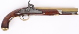 ENGLISH BRASS BARRELED PERCUSSION BELT PISTOL