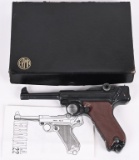 BOXED ERMA .22 LUGER SEMI AUTO PISTOL