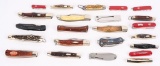 COLLECTORS LOT OF 23 POCKET FOLDING KNIVES